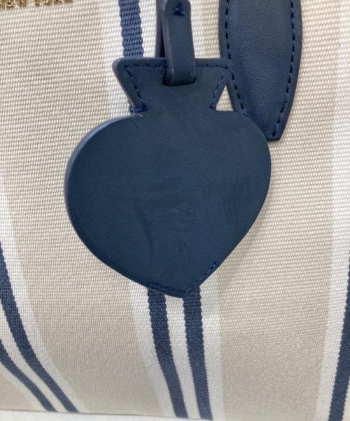 Kate Spade（ケイトスペード）Kate Spade (ケイトスペード) マーケット ミディアム トートバッグ ベージュ×ネイビーの古着・服飾アイテム