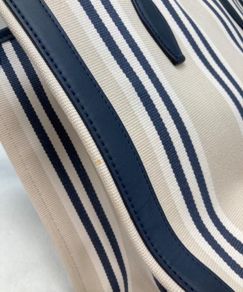 Kate Spade（ケイトスペード）Kate Spade (ケイトスペード) マーケット ミディアム トートバッグ ベージュ×ネイビーの古着・服飾アイテム