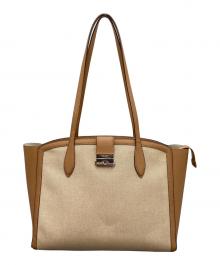 Kate Spade（ケイトスペード）の古着「ヴォヤージュ キャンバス ラージ ワーク トート」｜ベージュ