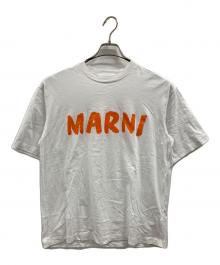 MARNI（マルニ）の古着「レタリングプリント オーバーサイズTシャツ」｜ホワイト×オレンジ