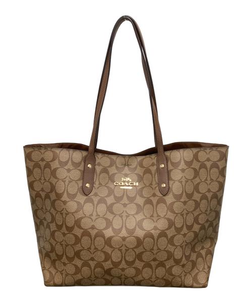 COACH（コーチ）COACH (コーチ) シグネチャートートバッグ ブラウンの古着・服飾アイテム