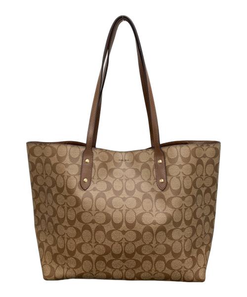 COACH（コーチ）COACH (コーチ) シグネチャートートバッグ ブラウンの古着・服飾アイテム