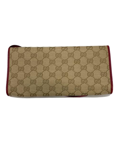 GUCCI（グッチ）GUCCI (グッチ) GGキャンパスバンブーショルダーバッグ ベージュの古着・服飾アイテム