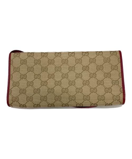GUCCI（グッチ）GUCCI (グッチ) GGキャンパスバンブーショルダーバッグ ベージュの古着・服飾アイテム