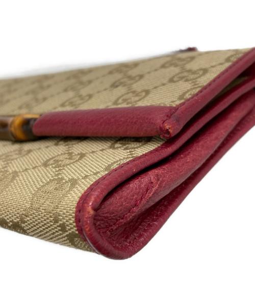 GUCCI（グッチ）GUCCI (グッチ) GGキャンパスバンブーショルダーバッグ ベージュの古着・服飾アイテム