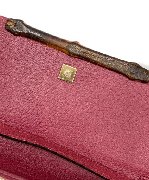 GUCCI（グッチ）GUCCI (グッチ) GGキャンパスバンブーショルダーバッグ ベージュの古着・服飾アイテム