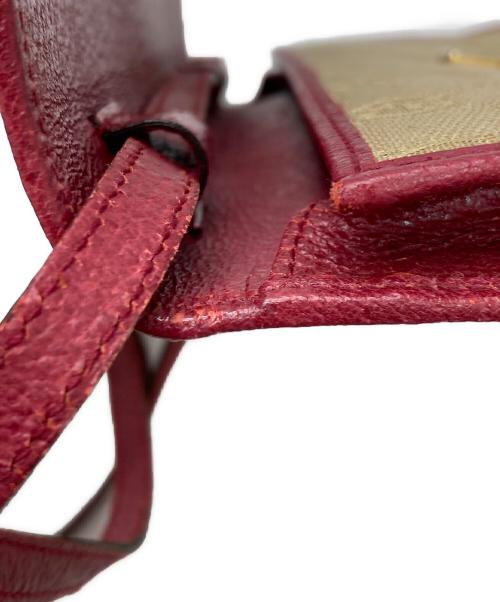 GUCCI（グッチ）GUCCI (グッチ) GGキャンパスバンブーショルダーバッグ ベージュの古着・服飾アイテム