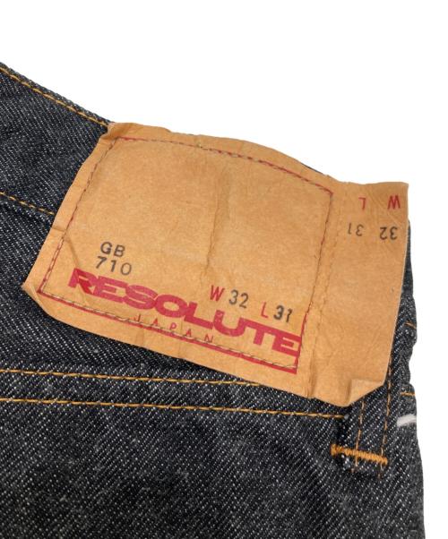 RESOLUTE（リゾルト）RESOLUTE (リゾルト) GB710 デニムパンツ ブラック サイズ:W32×L31の古着・服飾アイテム