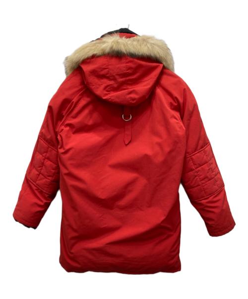 Schott（ショット）Schott (ショット) ファー付ダウンジャケット レッド サイズ:Sの古着・服飾アイテム