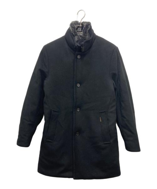 MOORER（ムーレー）MOORER (ムーレー) シングルブレスト パデッド コート ブラック サイズ:48の古着・服飾アイテム