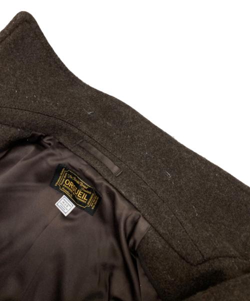ORGUEIL（オルゲイユ）ORGUEIL (オルゲイユ) ウールPコート ブラウン サイズ:36の古着・服飾アイテム