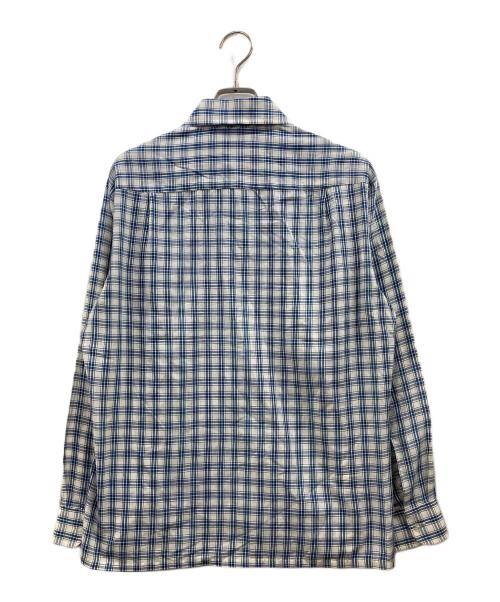 J.C.PENNY（ジェーシーペニー）J.C.PENNY (ジェーシーペニー) チェックシャツ ホワイト×ブルー サイズ:Mの古着・服飾アイテム