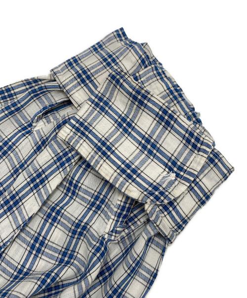 J.C.PENNY（ジェーシーペニー）J.C.PENNY (ジェーシーペニー) チェックシャツ ホワイト×ブルー サイズ:Mの古着・服飾アイテム