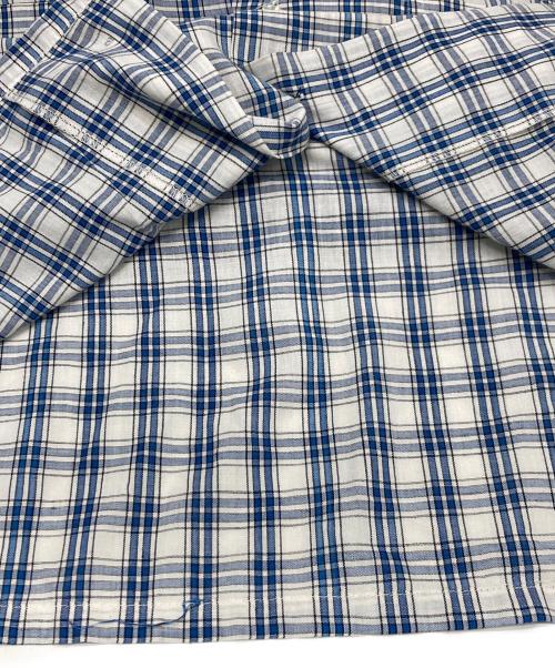 J.C.PENNY（ジェーシーペニー）J.C.PENNY (ジェーシーペニー) チェックシャツ ホワイト×ブルー サイズ:Mの古着・服飾アイテム