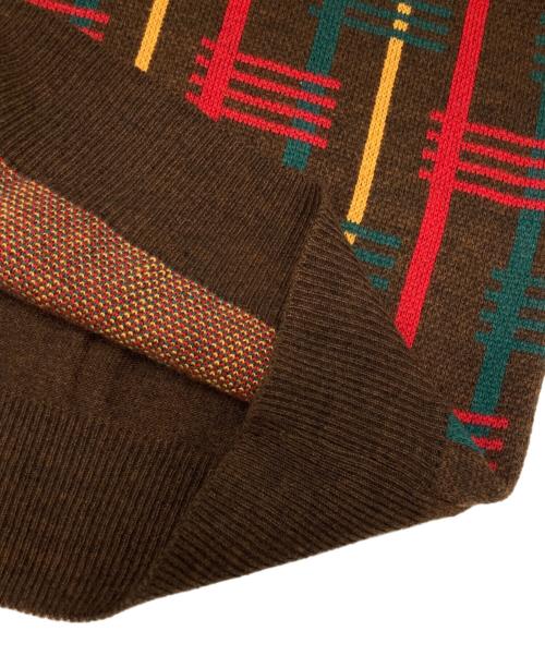 SASQUATCHfabrix.（サスクワッチファブリックス）SASQUATCHfabrix. (サスクワッチファブリックス) RASTA HI-GAUGE MOCKNECK KNIT ブラウン サイズ:XLの古着・服飾アイテム