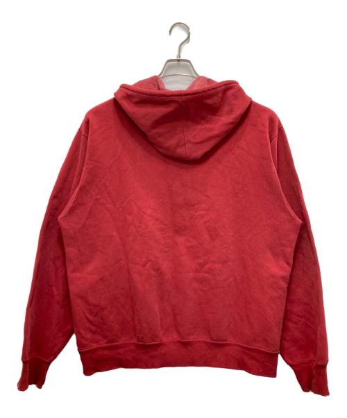 stussy（ステューシー）stussy (ステューシー) ロゴ刺繍パーカー レッド サイズ:Lの古着・服飾アイテム