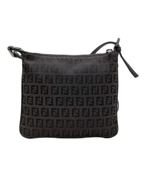 FENDI（フェンディ）FENDI (フェンディ) ロゴショルダーバッグ ブラウンの古着・服飾アイテム