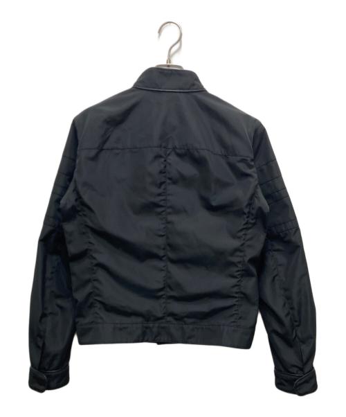 PRADA（プラダ）PRADA (プラダ) tab biker jacket ブラック サイズ:46の古着・服飾アイテム
