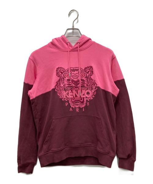 KENZO（ケンゾー）KENZO (ケンゾー) タイガー刺繍パーカー ピンク サイズ:Sの古着・服飾アイテム