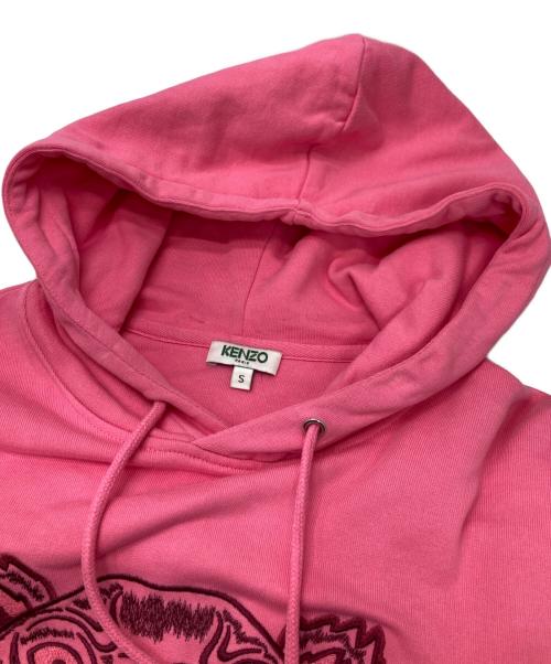 KENZO（ケンゾー）KENZO (ケンゾー) タイガー刺繍パーカー ピンク サイズ:Sの古着・服飾アイテム