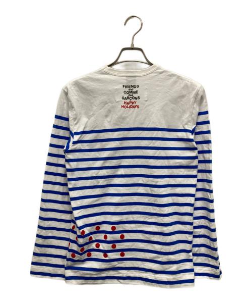 COMME des GARCONS（コムデギャルソン）COMME des GARCONS (コムデギャルソン) Jean Paul GAULTIER (ジャンポールゴルチェ) ボーダーカットソー ホワイト サイズ:Sの古着・服飾アイテム