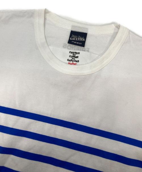 COMME des GARCONS（コムデギャルソン）COMME des GARCONS (コムデギャルソン) Jean Paul GAULTIER (ジャンポールゴルチェ) ボーダーカットソー ホワイト サイズ:Sの古着・服飾アイテム