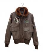 AVIREXアヴィレックス）の古着「Type G-1 goatskin leather flight jacket」｜ブラウン