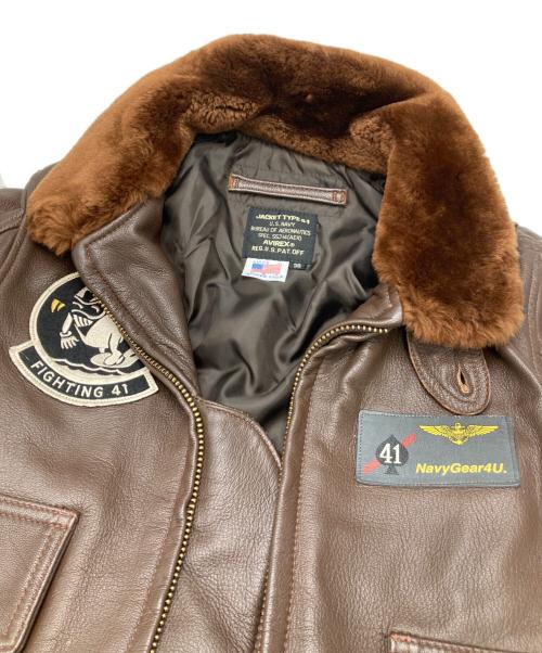 AVIREX（アヴィレックス）AVIREX (アヴィレックス) Type G-1 goatskin leather flight jacket ブラウン サイズ:38の古着・服飾アイテム