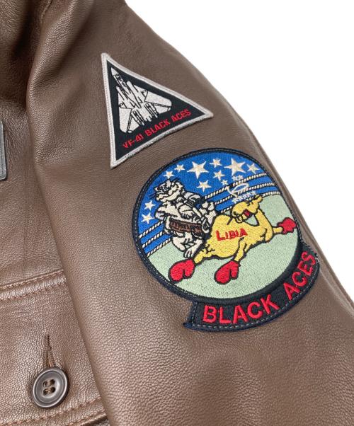 AVIREX（アヴィレックス）AVIREX (アヴィレックス) Type G-1 goatskin leather flight jacket ブラウン サイズ:38の古着・服飾アイテム
