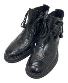 DOLCE & GABBANA（ドルチェ＆ガッバーナ）の古着「ウィングチップブーツ」｜ブラック