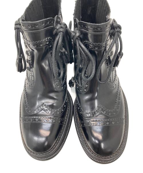 DOLCE & GABBANA（ドルチェ＆ガッバーナ）DOLCE & GABBANA (ドルチェ＆ガッバーナ) ウィングチップブーツ ブラック サイズ:6の古着・服飾アイテム