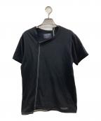 REGULATION Yohji Yamamotoレギュレーションヨウジヤマモト）の古着「アシンメトリーカットソー」｜ブラック