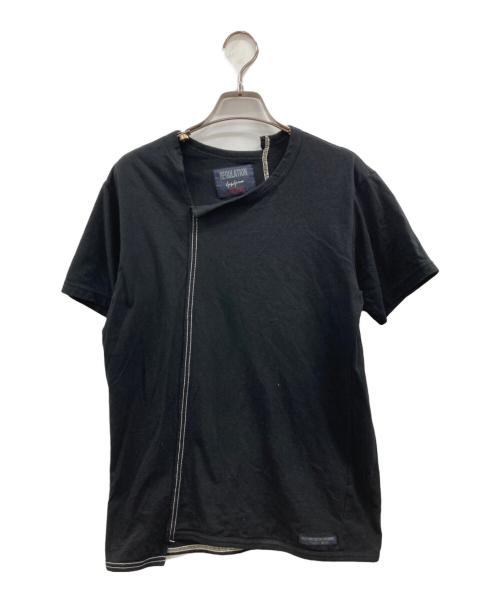 REGULATION Yohji Yamamoto（レギュレーションヨウジヤマモト）REGULATION Yohji Yamamoto (レギュレーションヨウジヤマモト) アシンメトリーカットソー ブラック サイズ:1の古着・服飾アイテム