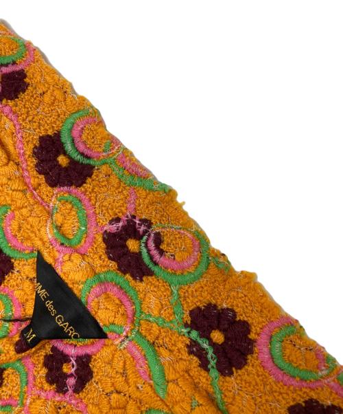 COMME des GARCONS（コムデギャルソン）COMME des GARCONS (コムデギャルソン) 刺繍カーディガン オレンジ サイズ:Mの古着・服飾アイテム