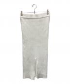 MUSE de Deuxieme Classeミューズ ドゥーズィエム クラス）の古着「ニットスカート」｜ホワイト