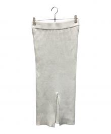 MUSE de Deuxieme Classe（ミューズ ドゥーズィエム クラス）の古着「ニットスカート」｜ホワイト