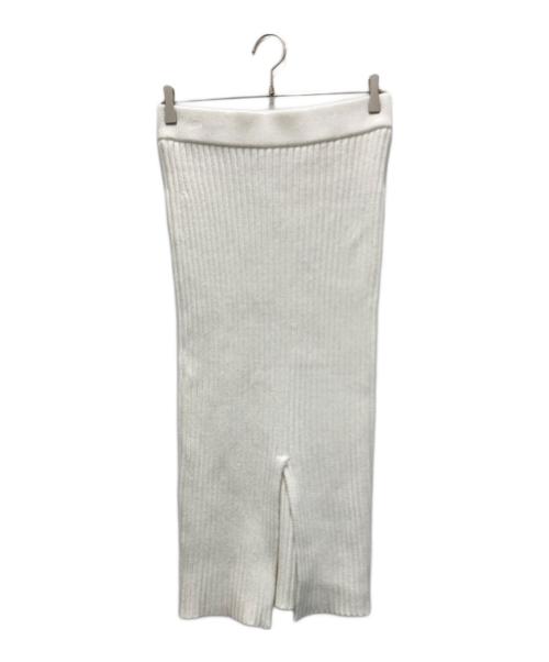 MUSE de Deuxieme Classe（ミューズ ドゥーズィエム クラス）MUSE de Deuxieme Classe (ミューズ ドゥーズィエム クラス) ニットスカート ホワイト サイズ:38の古着・服飾アイテム