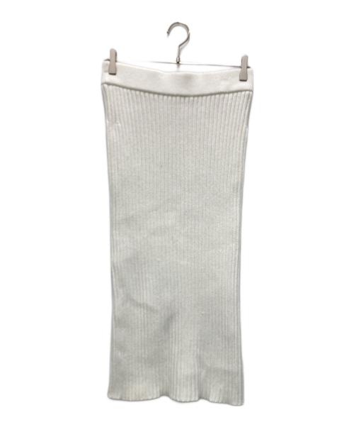 MUSE de Deuxieme Classe（ミューズ ドゥーズィエム クラス）MUSE de Deuxieme Classe (ミューズ ドゥーズィエム クラス) ニットスカート ホワイト サイズ:38の古着・服飾アイテム