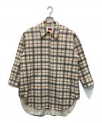 DES PRESデ プレ）の古着「ダブルフェイスシャギー ビッグシャツ」｜ベージュ