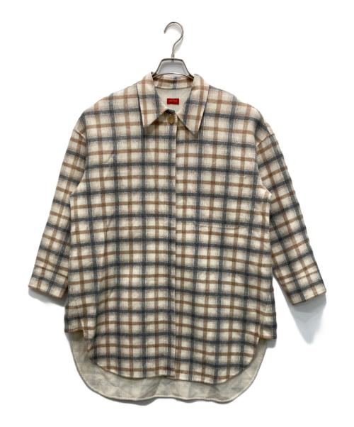 DES PRES（デ プレ）DES PRES (デ プレ) ダブルフェイスシャギー ビッグシャツ ベージュ サイズ:36の古着・服飾アイテム