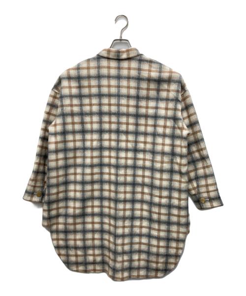 DES PRES（デ プレ）DES PRES (デ プレ) ダブルフェイスシャギー ビッグシャツ ベージュ サイズ:36の古着・服飾アイテム