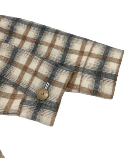 DES PRES（デ プレ）DES PRES (デ プレ) ダブルフェイスシャギー ビッグシャツ ベージュ サイズ:36の古着・服飾アイテム