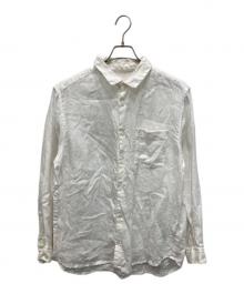 confect（コンフェクト）の古着「リネンツイルレギュラーカラーシャツ」｜ホワイト