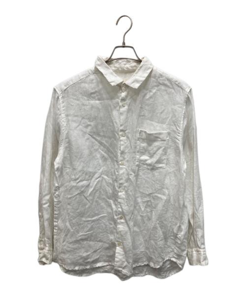confect（コンフェクト）CONFECT (コンフェクト) リネンツイルレギュラーカラーシャツ ホワイト サイズ:3の古着・服飾アイテム