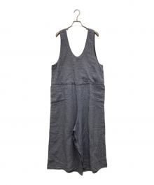 nest Robe（ネストローブ）の古着「リネン千鳥柄サロペット」｜グレー