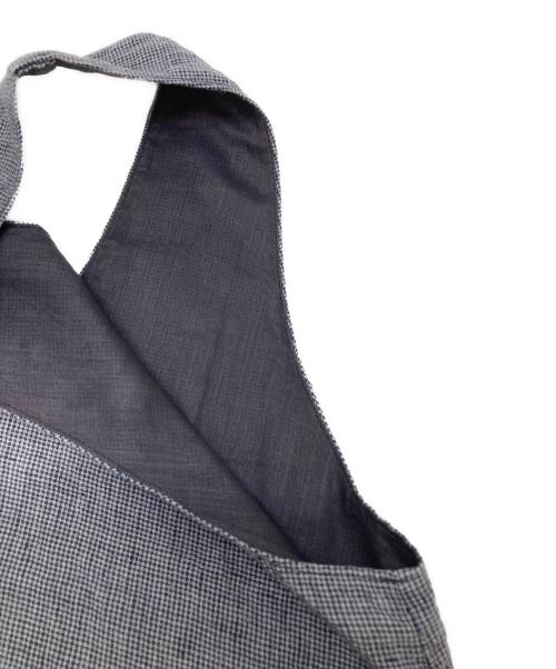 nest Robe（ネストローブ）nest Robe (ネストローブ) リネン千鳥柄サロペット グレー サイズ:FREEの古着・服飾アイテム