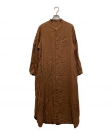 nest Robe（ネストローブ）の古着「リネンシャツワンピース」｜ブラウン
