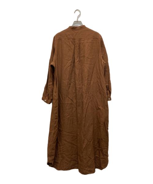 nest Robe（ネストローブ）nest Robe (ネストローブ) リネンシャツワンピース ブラウン サイズ:2の古着・服飾アイテム