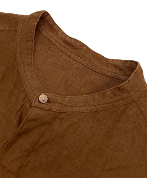 nest Robe（ネストローブ）nest Robe (ネストローブ) リネンシャツワンピース ブラウン サイズ:2の古着・服飾アイテム