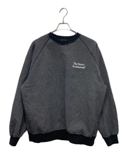 The Ennoy Professional（ザ エンノイ プロフェッショナル）THE ENNOY PROFESSIONAL (ザ エンノイ プロフェッショナル) Border Crew Neck Sweat ブラック サイズ:XLの古着・服飾アイテム